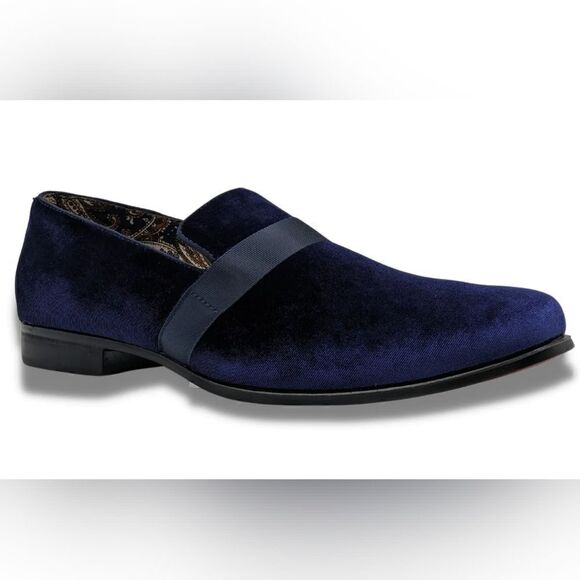 MONTIQUE MEN'S SOLID VELVET PURPLE FASHION SLIP-ON SHOE S91. - Picture 1 of 3